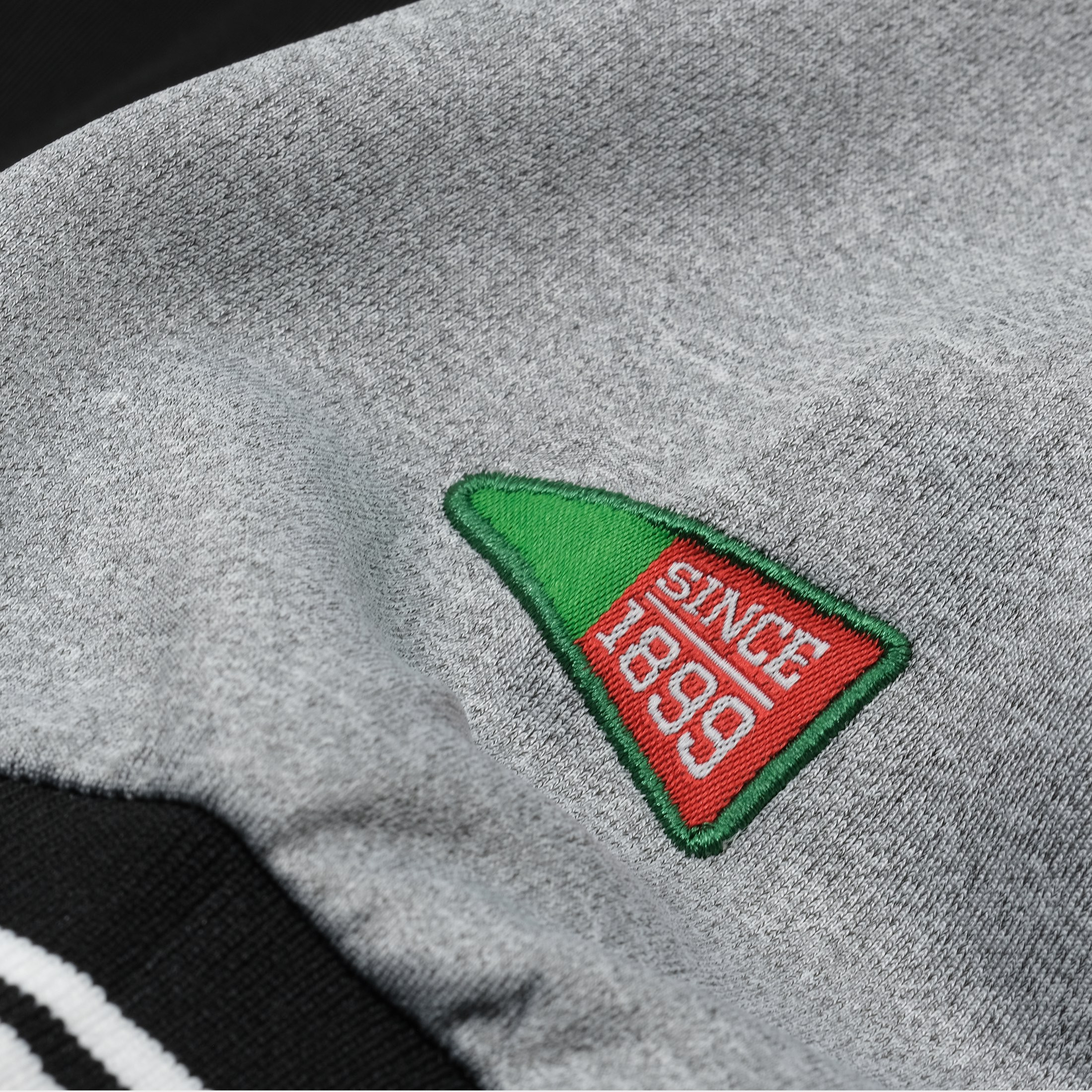 Herito ZIP II Varsity Jacket :: True Black / Grey Heather